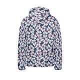 Hibiscus Pattern Print Design 02 Kids' Boys' Girls' Padded Hooded Jacket