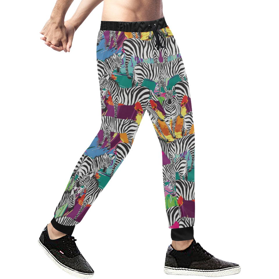 Zebra Colorful Pattern Unisex Casual Sweatpants