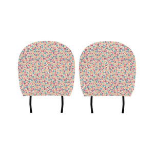 Colorful Coffee Bean Pattern Car Headrest Cover