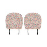 Colorful Coffee Bean Pattern Car Headrest Cover