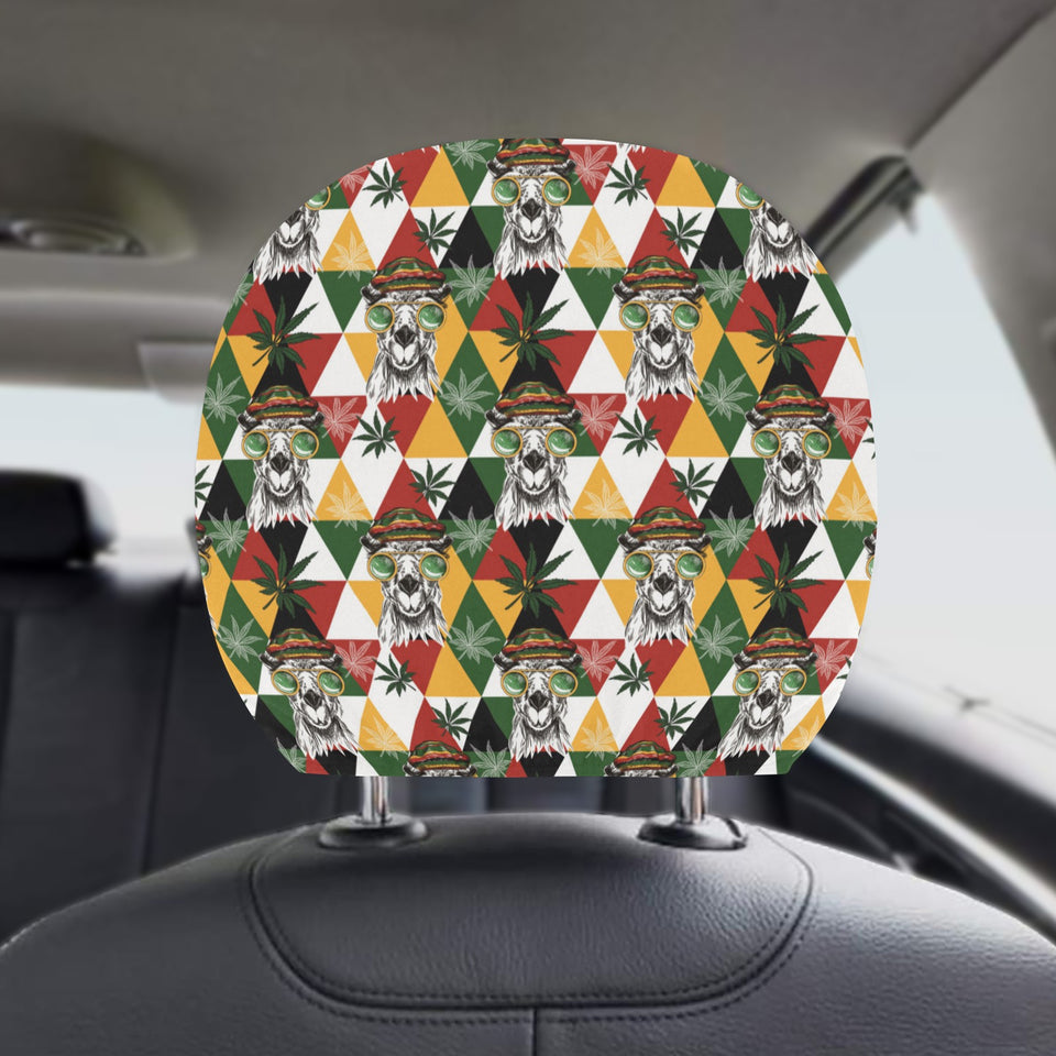 Cool Camel Leaves Pattern Car Headrest Cover