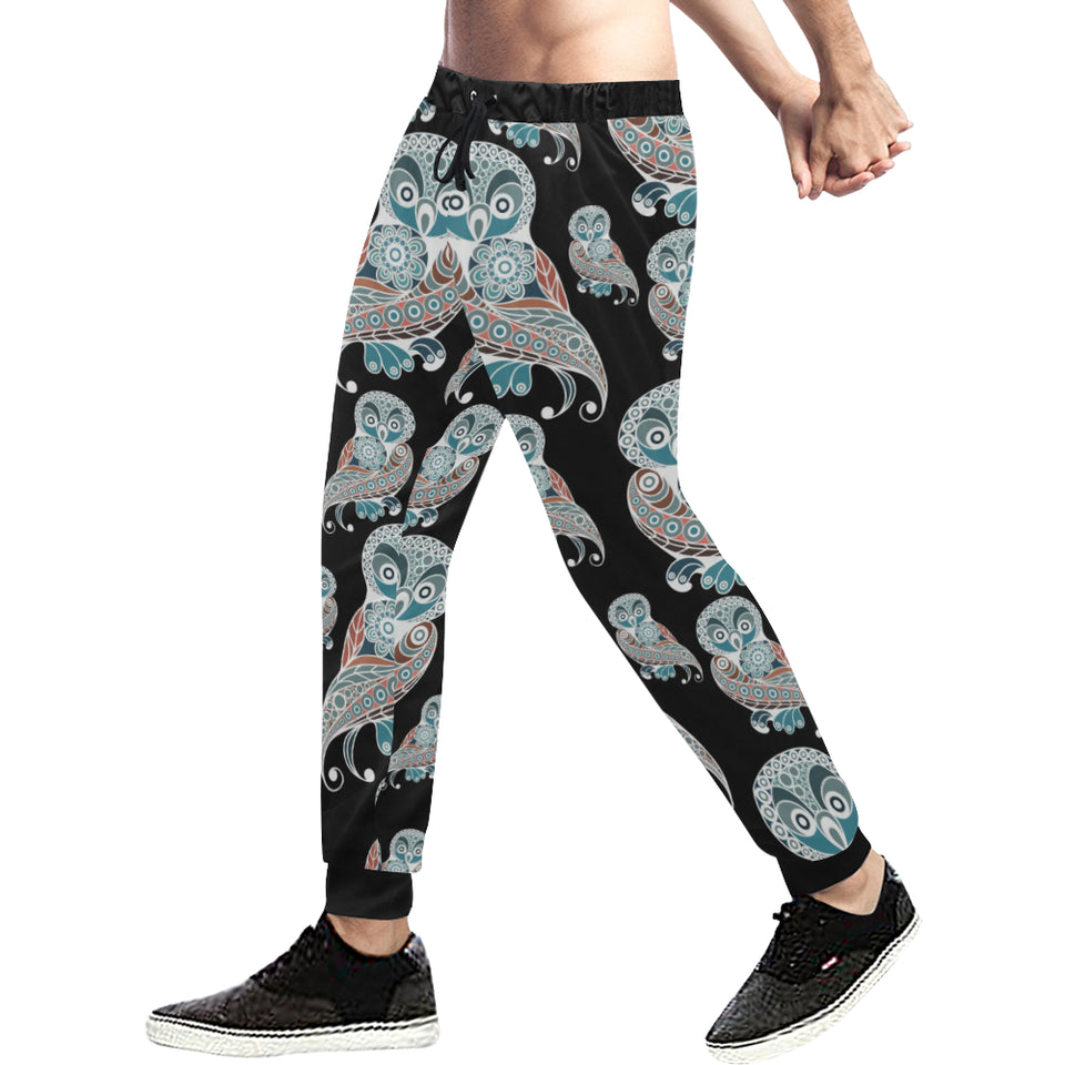 Owl Tribal Pattern Unisex Casual Sweatpants