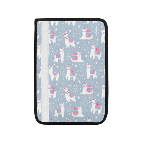 Llama Chirstmas Pattern Car Seat Belt Cover