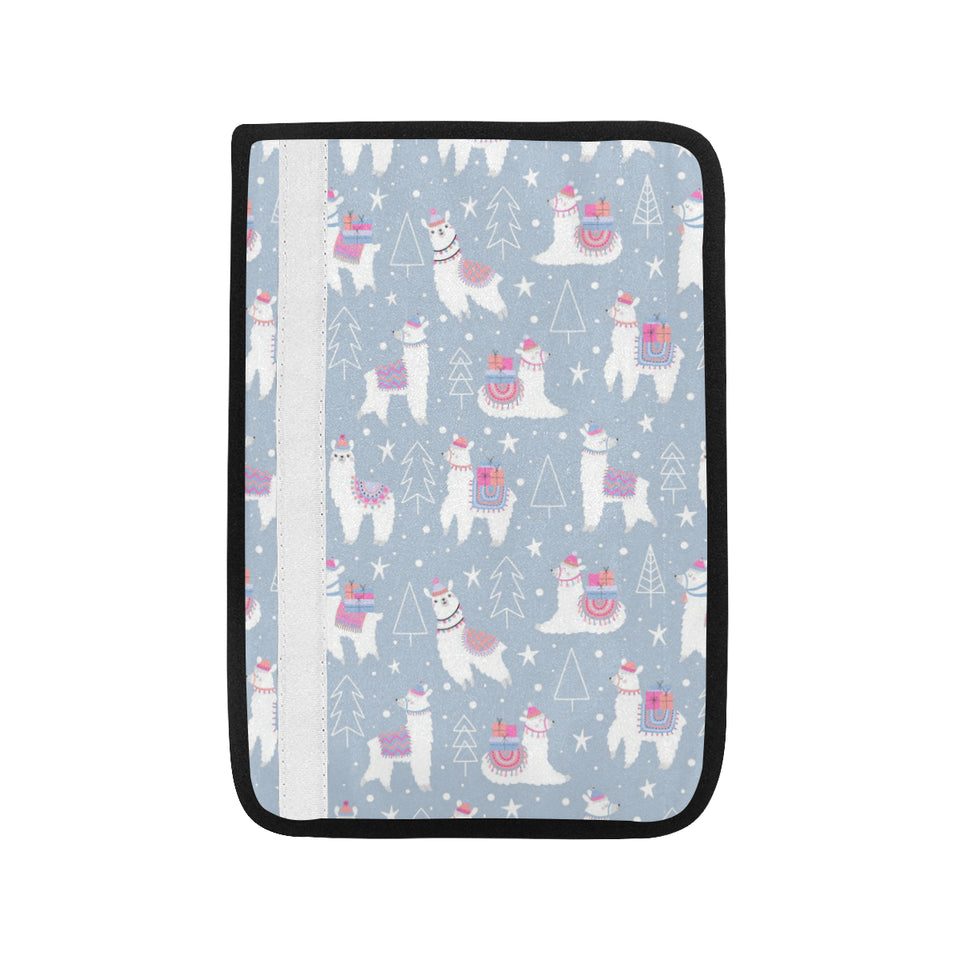 Llama Chirstmas Pattern Car Seat Belt Cover