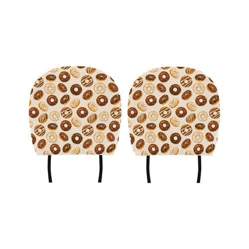 Chocolate Donut Pattern Car Headrest Cover