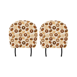 Chocolate Donut Pattern Car Headrest Cover