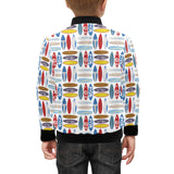 Surfboard Pattern Print Design 02 Kids' Boys' Girls' Bomber Jacket