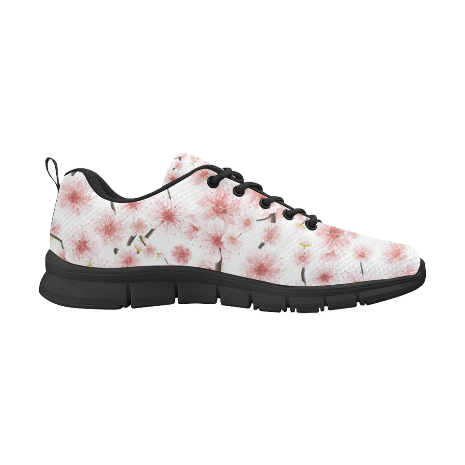 Sakura Pattern Theme Men's Sneakers Black