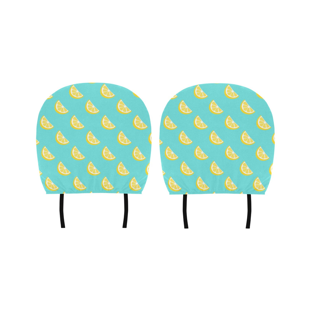 Lemon Theme Pattern Car Headrest Cover