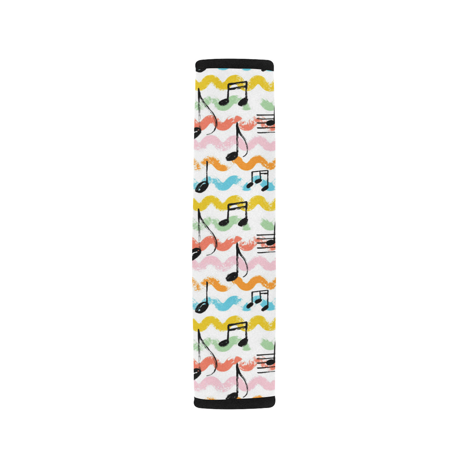 Music Notes Pattern Print Design 01 Car Seat Belt Cover