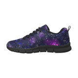 Space Galaxy Pattern Men's Sneakers Black