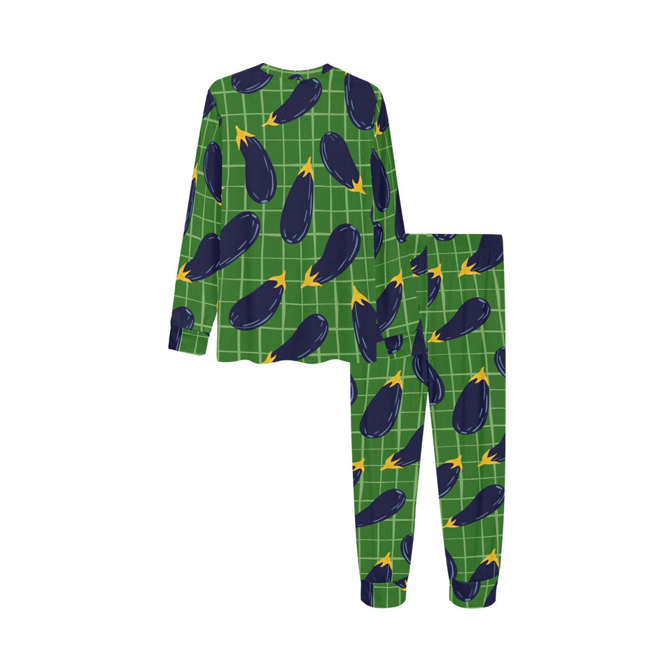 Eggplant Pattern Print Design 04 Kids' Boys' Girls' All Over Print Pajama Set