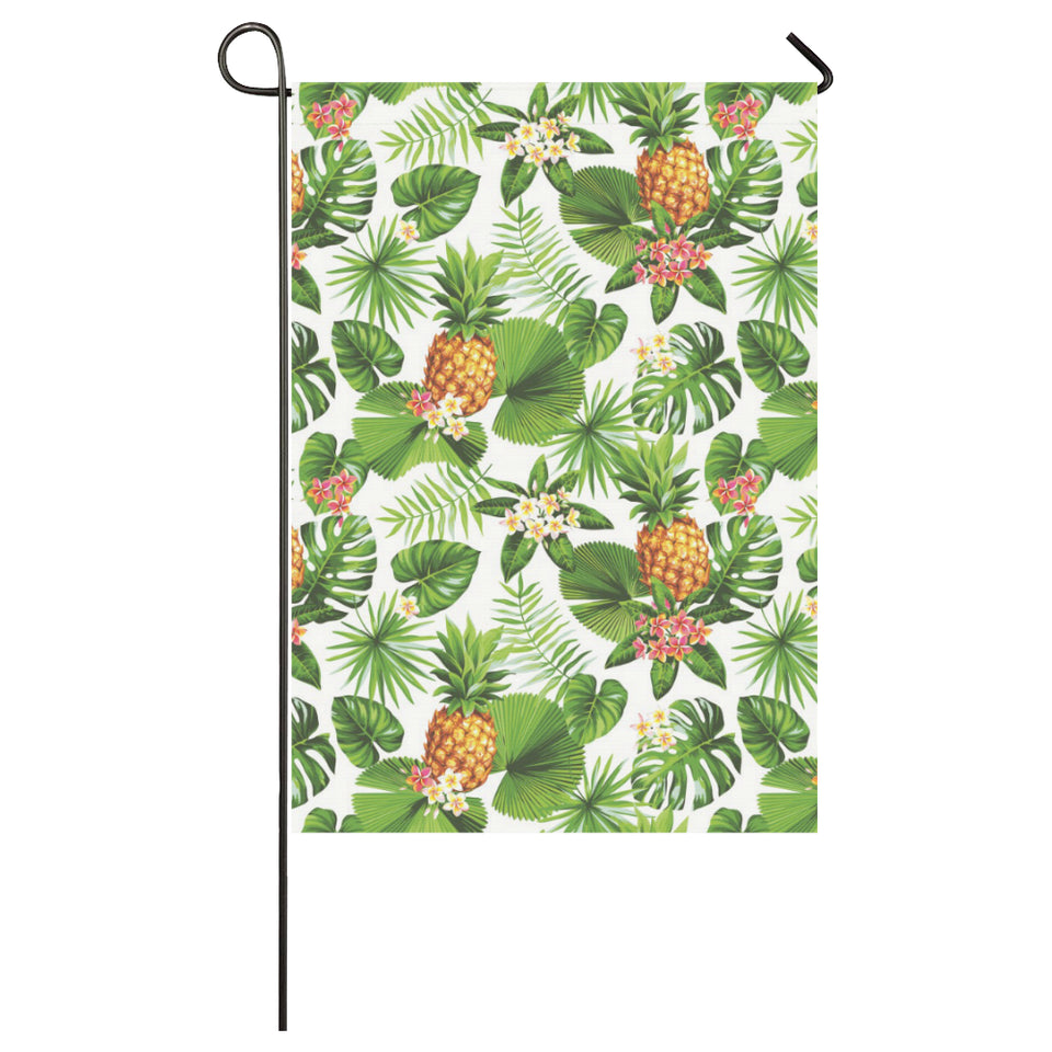 Pineapple Flower Leaves Pattern House Flag Garden Flag