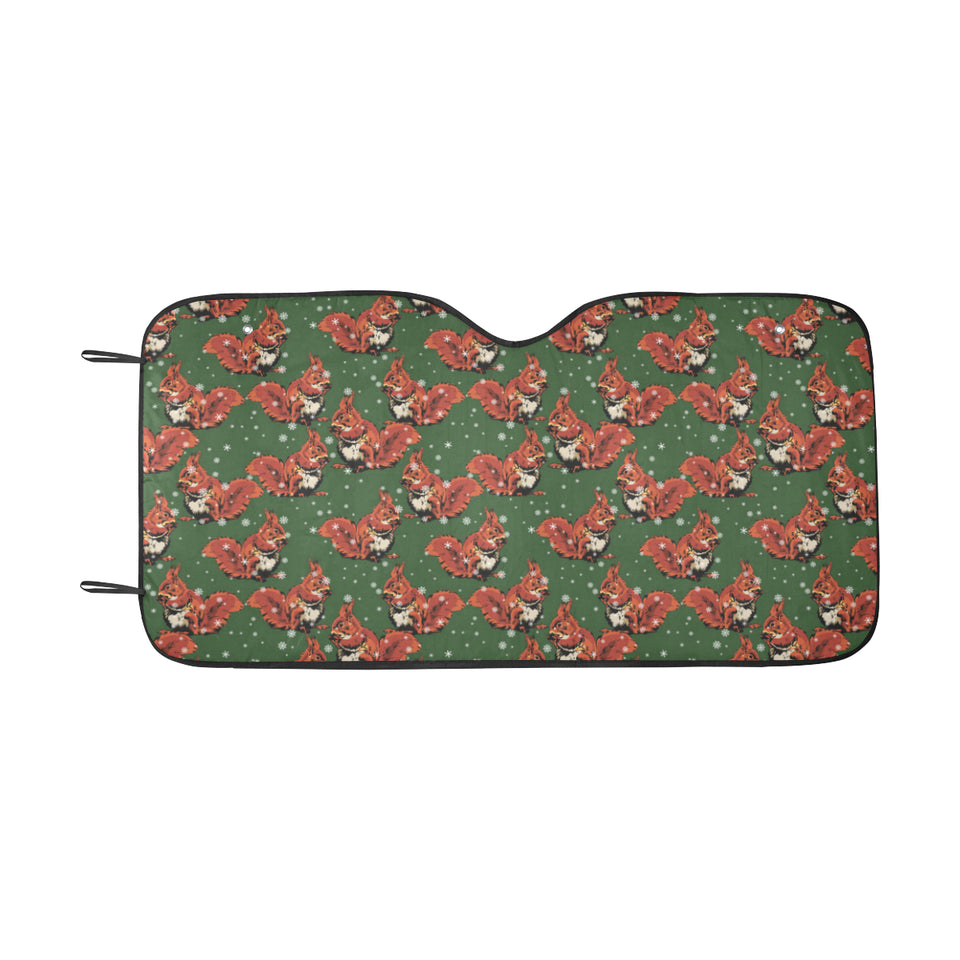 Squirrel Pattern Print Design 03 Car Sun Shade