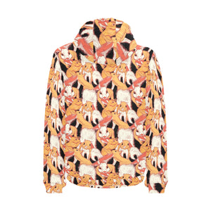 Squirrel Pattern Print Design 04 Men's Padded Hooded Jacket(ModelH42)