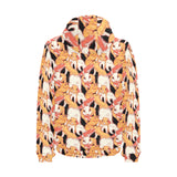 Squirrel Pattern Print Design 04 Men's Padded Hooded Jacket(ModelH42)