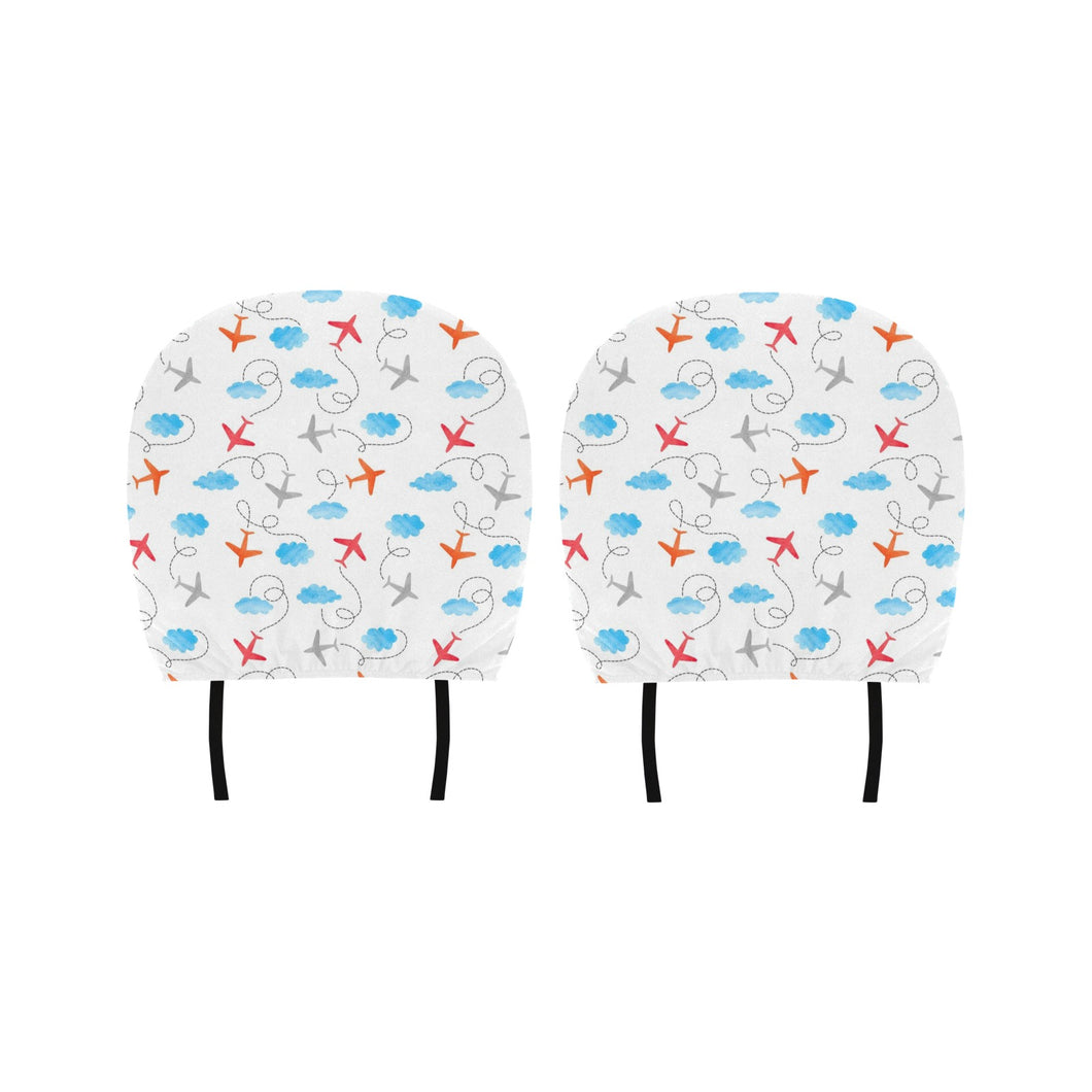 Airplane Cloud Pattern Car Headrest Cover