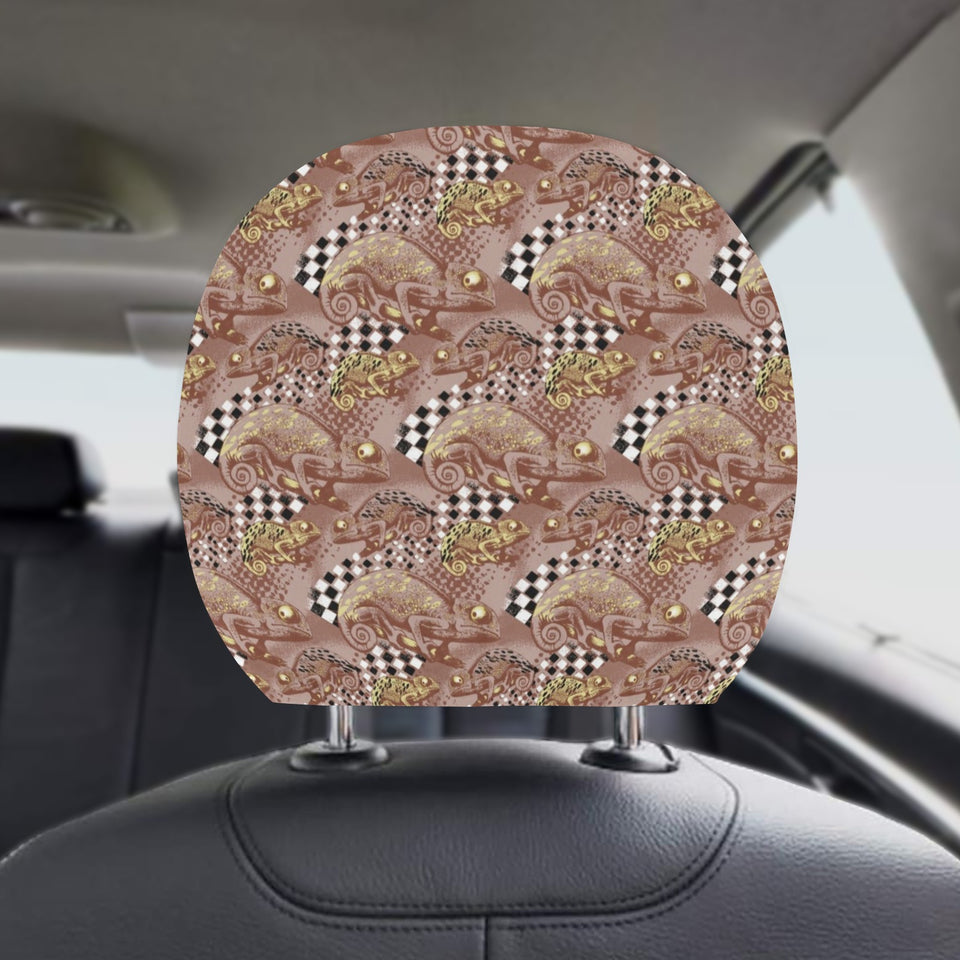 Chameleon Lizard Pattern Car Headrest Cover