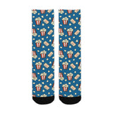 Popcorn Pattern Print Design 03 Crew Socks