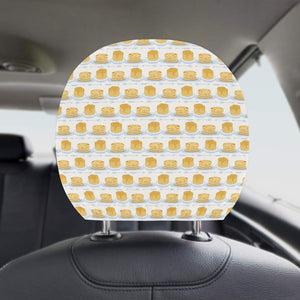 Pancake Pattern Print Design 01 Car Headrest Cover