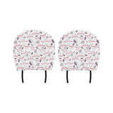 Sloth Leaves Pattern Car Headrest Cover