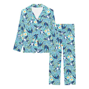 Swallow Pattern Print Design 05 Women's Long Pajama Set