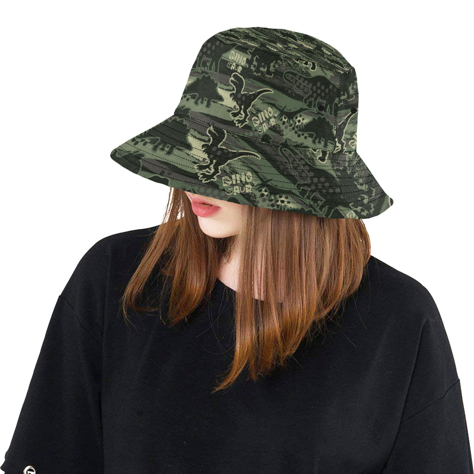 Dinosaur Camo Pattern Unisex Bucket Hat