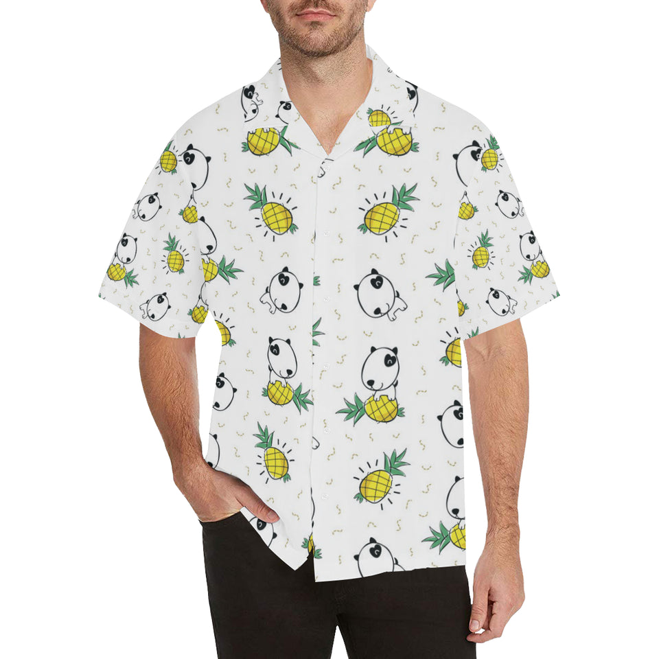 Bull Terrier Pattern Print Design 01 Men's All Over Print Hawaiian Shirt (Model T58)