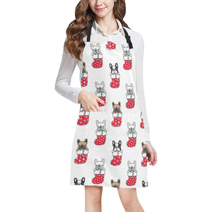 French Bulldog in Sock Pattern Adjustable Apron