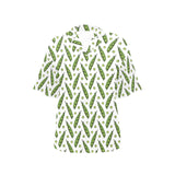 Green Peas Pattern Print Design 03 Women's All Over Print Hawaiian Shirt