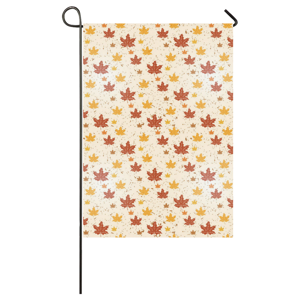 Red and Orange Maple Leaves Pattern House Flag Garden Flag