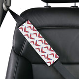 Boomerang Aboriginal Pattern White Background Car Seat Belt Cover