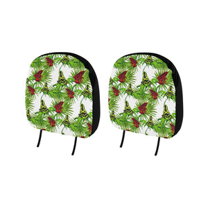 Green Red Frog Pattern Car Headrest Cover