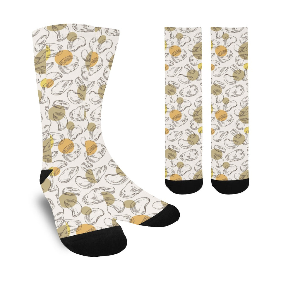 Potato Chips Pattern Print Design 02 Crew Socks