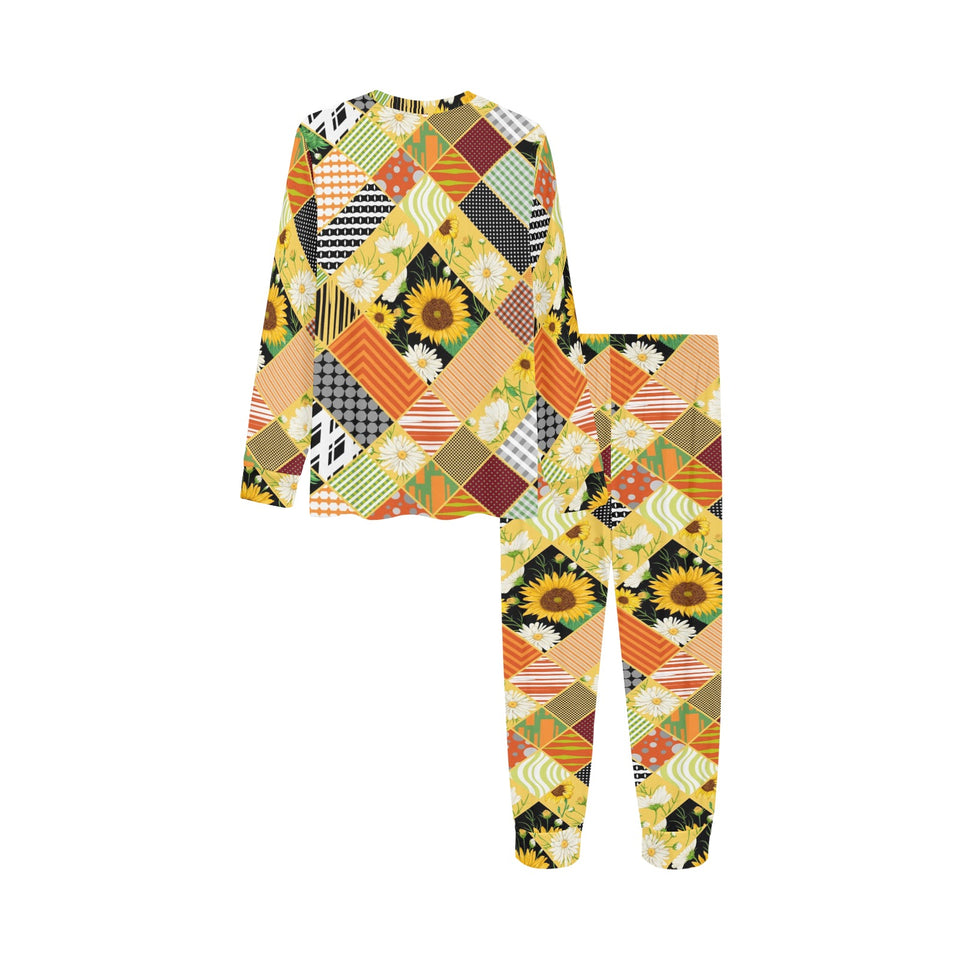 Sunflower Pattern Kids' Boys' Girls' All Over Print Pajama Set