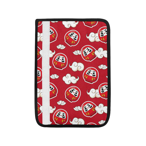 Red Daruma Cloud Pattern Car Seat Belt Cover