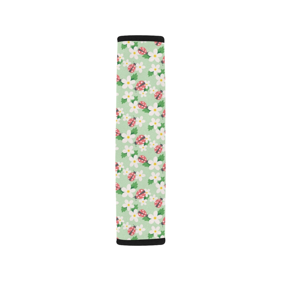 Ladybug Pattern Print Design 05 Car Seat Belt Cover