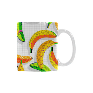 Banana Geometric Pattern Classical White Mug (FulFilled In US)