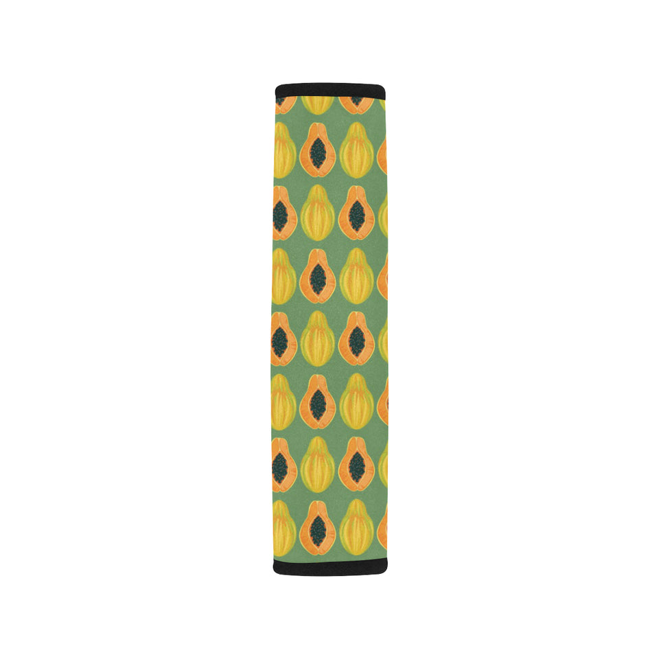 Papaya Pattern Background Car Seat Belt Cover