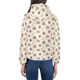 Snail Pattern Print Design 04 Women's Padded Hooded Jacket