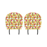 Heliconia Pattern Car Headrest Cover