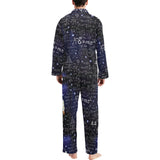 Math Pattern Print Design 02 Men's Long Pajama Set