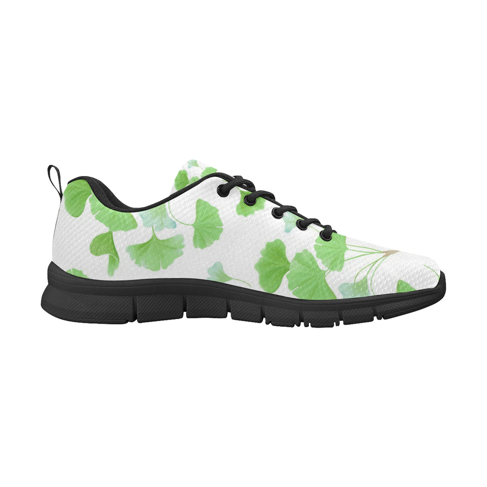 Ginkgo Leaves Pattern Men's Sneakers Black