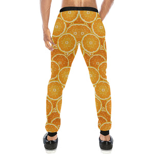 Sliced Orange Pattern Unisex Casual Sweatpants