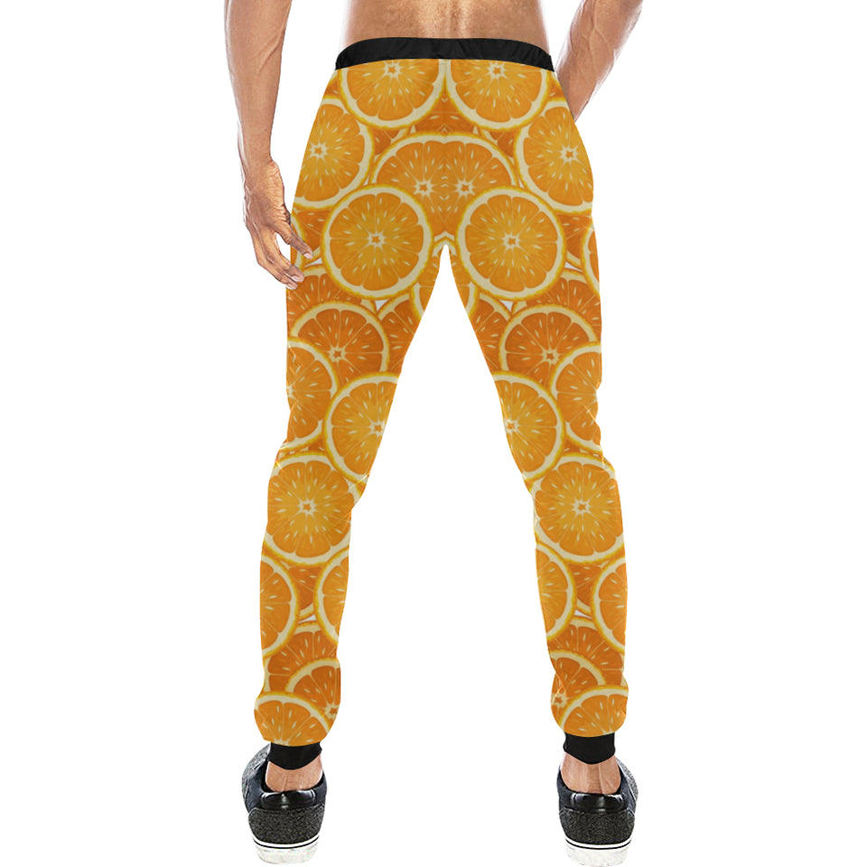 Sliced Orange Pattern Unisex Casual Sweatpants