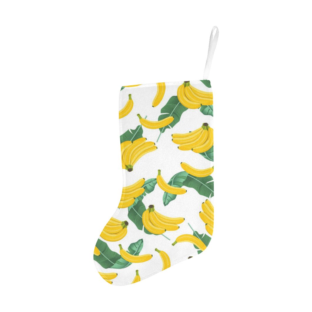 Banana and Leaf Pattern Christmas Stocking