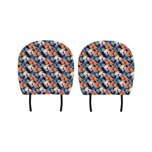 Goldfish Pattern Print Design 04 Car Headrest Cover