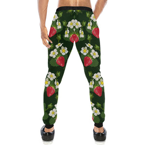 Strawberry Pattern Background Unisex Casual Sweatpants