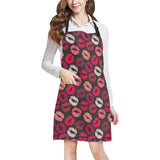 Lips Pattern Print Design 02 Adjustable Apron