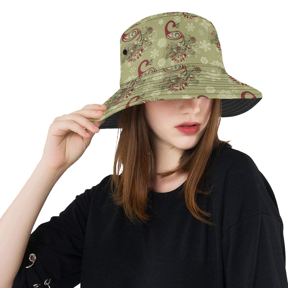 Peacock Tribal Pattern Unisex Bucket Hat